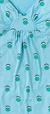 Boden Gathered Detail Tunic, Aqua Disc Spot 34117010