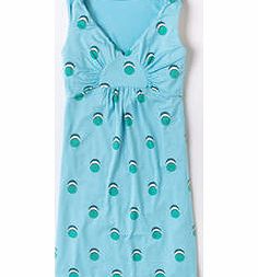 Boden Gathered Detail Tunic, Aqua Disc Spot,Driftwood