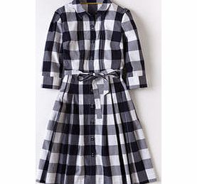 Boden Gingham Shirt Dress, Blue Violet