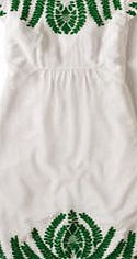 Boden Helena Dress, Ivory/Green 34141002