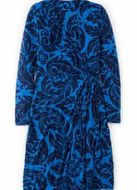 Boden Henrietta Dress, Cyan Damask,Red 34398974