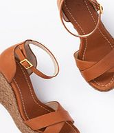 Boden Holiday Wedge, Tan Leather 33915620