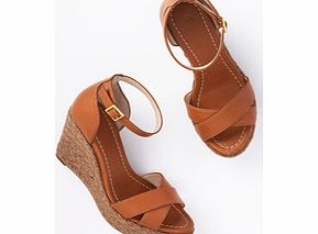 Boden Holiday Wedge, Tan Leather,Vole Spot,Rose