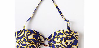Hoop Detail Bikini Top, Iris Damask Swirl,Fruit