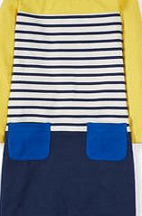 Boden Hotchpotch Jersey Dress, Lemon Curd/Navy 34649772
