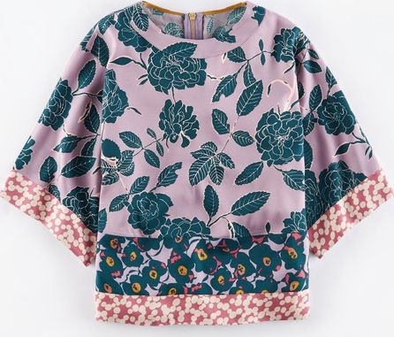 Boden, 1669[^]35047844 Hotchpotch Square Tee Dusty Violet Etched Floral