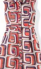 Boden Iris Shirt Dress, Red Graphic Geo 34836452