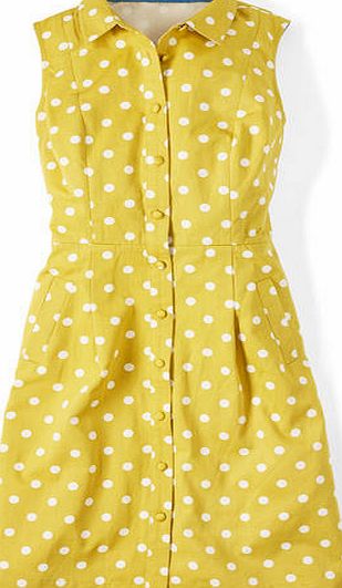 Boden Iris Shirt Dress Sulphur Small Spot Boden,