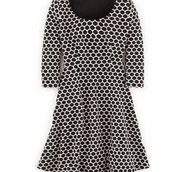 Boden Jersey Jacquard Dress, Black/White 34390286