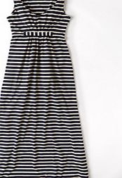 Boden Jersey Maxi Dress, Blue and White 33956038