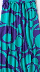 Boden Jersey Maxi Skirt, Turquoise Sixties Floral