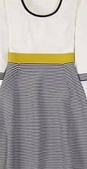 Boden Julietta Dress, Ivory/Navy/Sulphur 34732107