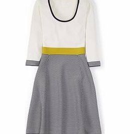 Boden Julietta Dress, Ivory/Navy/Sulphur,Navy/Graphic