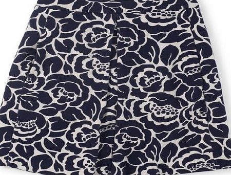 Boden Kate Ponte Skirt, Navy/Ivory Mono Floral 34697094
