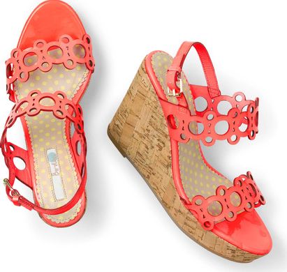 Boden Kimberley Wedge Neon Coral Boden, Neon Coral