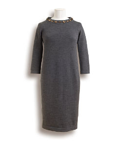 Boden Knitted Jewelled Evening Dress