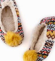 Boden Knitted Slipper, Gold Rush Fair Isle 34205617