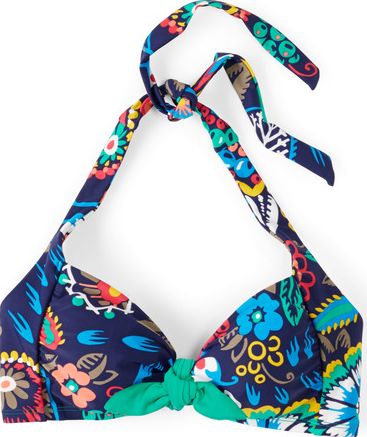 Boden, 1669[^]34669879 Knot Front Bikini Top Tropical Floral Boden,