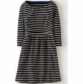Boden Leila Ponte Dress, Black/Pearl