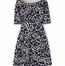 Boden Lindsey Dress, Navy Mono Floral,Amethyst Mono
