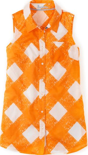 Boden, 1669[^]34859199 Long Line Sleeveless Shirt Orange Boden, Orange