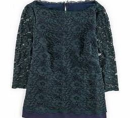 Luxurious Lace Top, Party Green/Navy,Black,Blue