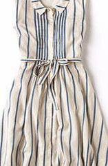 Boden Monte Carlo Dress, Ivory/Mediterranean Blue