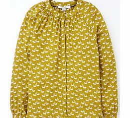 Boden Paris Blouse, Yellow,Green,Black and
