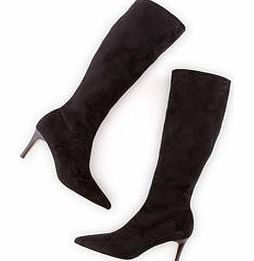 Pointed Stretch Boot, Black,Grey,Tan