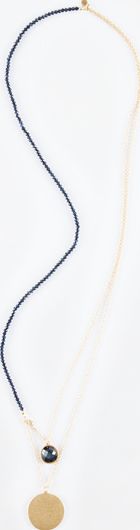 Boden, 1669[^]35054998 Pretty Bead Necklace Gold/Navy Boden, Gold/Navy