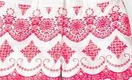 Boden Pretty Embroidered Shorts, Neon Grapefruit