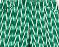 Boden Pretty Pleat Skirt, Green Multi Scallop 34688366