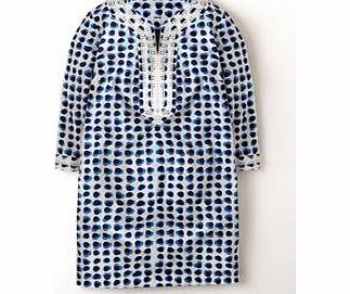 Boden Printed Beach Throw On, Blue Shadow Spot,Papaya