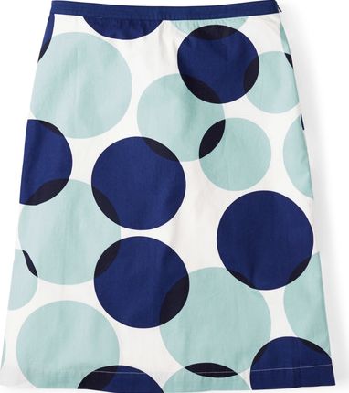 Boden Printed Cotton A-line Skirt Blue Boden, Blue
