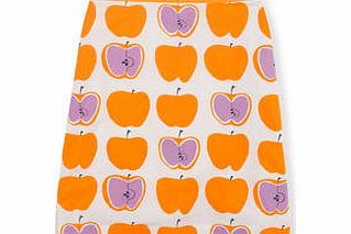 Boden Printed Cotton A-line Skirt, Jaffa Apples,Cyan