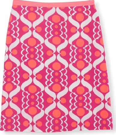 Boden Printed Cotton A-line Skirt Pink Boden, Pink