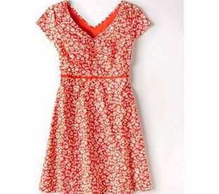 Boden Printed Cotton Dress, Papaya Silhouette,Vole