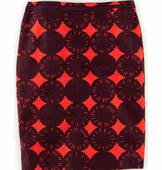Boden Printed Cotton Pencil Skirt, Blue,Red 34360628