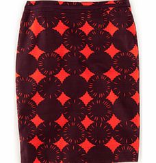 Boden Printed Cotton Pencil Skirt, Navy,Red 34360701