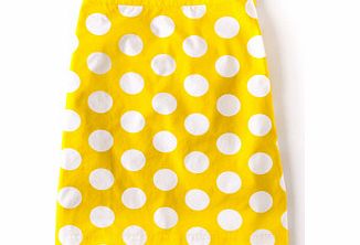 Boden Printed Cotton Skirt, Daffodil Spot,Blue,Papaya