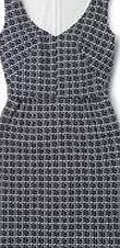 Boden Printed Sarah Ponte Dress, Navy Mono Geo 35011295