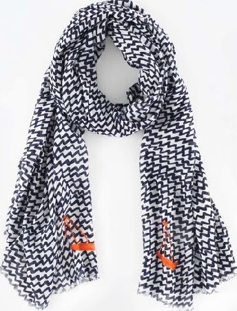 Boden Printed Scarf Ivory Boat Boden, Ivory Boat