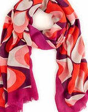 Boden Printed Scarf, Pink 60s Geo 34228999