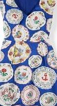 Boden Printed Spring Dress, Blue Plates 34665695