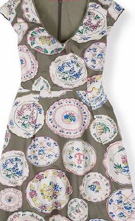 Boden Printed Spring Dress, Grey 34665877