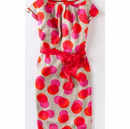Boden Putney Dress, Pearl Retro Leaf,Newt Retro
