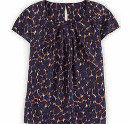 Ravello Top, Navy Painted Leopard,Blue