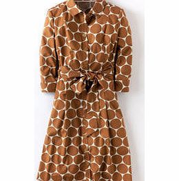 Boden Riviera Shirt Dress, Dark Hazel Big Spot,Purple