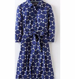 Boden Riviera Shirt Dress, Imperial Blue Big Spot,Dark