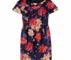 Boden Roll Collar Dress, Navy Statement Floral 34305250